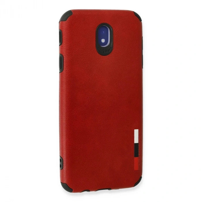 Galaxy J7 Pro / J730 Kılıf Loop Deri  - Kırmızı