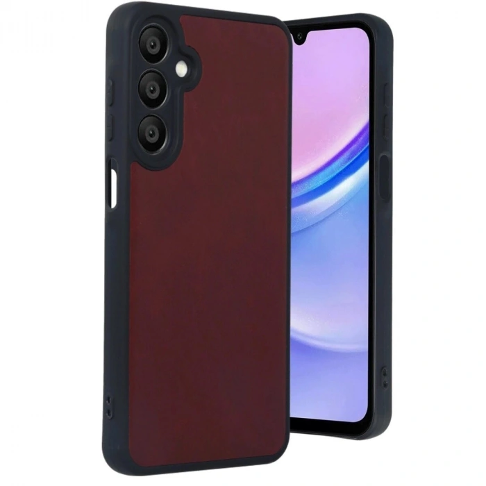 Galaxy M15 Kılıf Aras Deri Kapak - Bordo