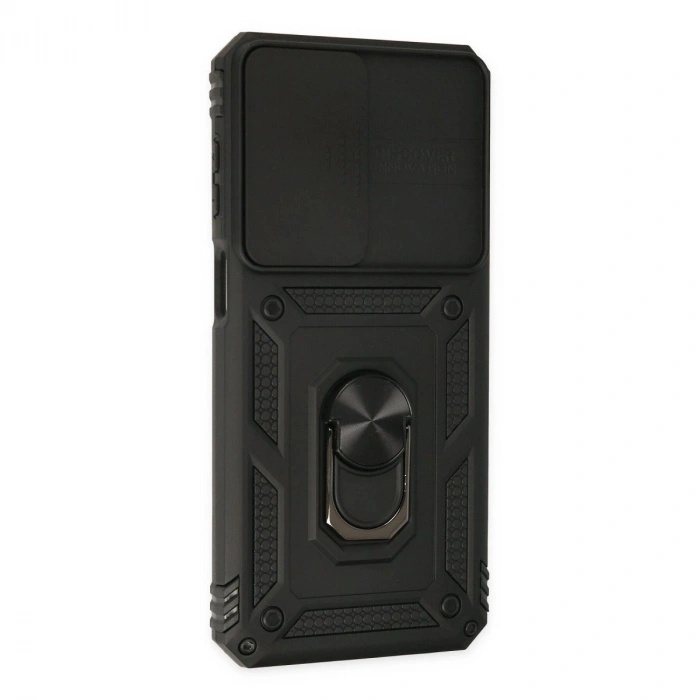 Galaxy M33 Kılıf Pars Lens Yüzüklü  - Siyah