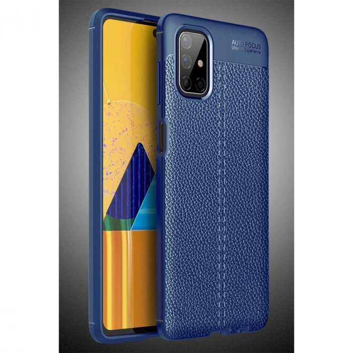 Galaxy M51 Kılıf Auto Fus Kapak - Lacivert
