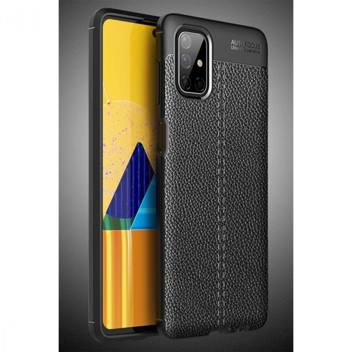 Galaxy M51 Kılıf Auto Fus Kapak - Siyah