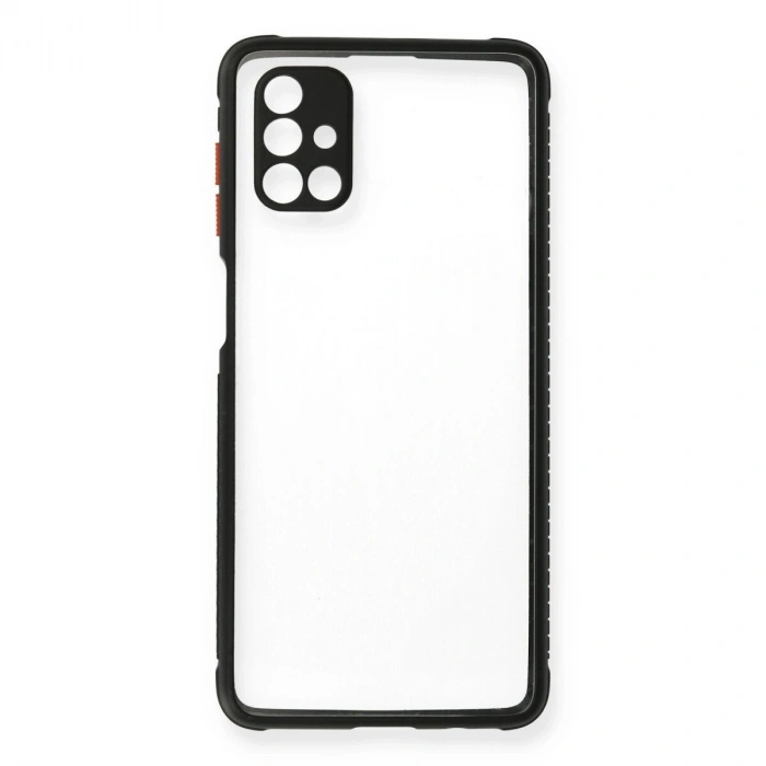 Galaxy M51 Kılıf Miami Şeffaf  - Siyah