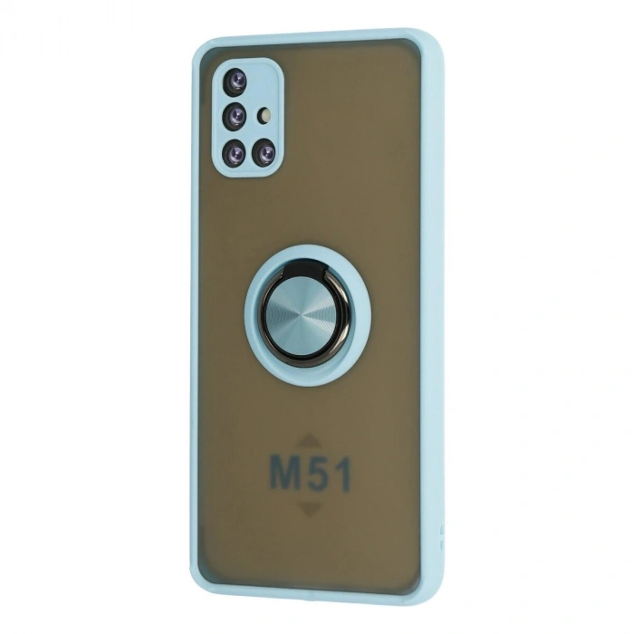 Galaxy M51 Kılıf Montreal Yüzüklü  Kapak - Buz Mi