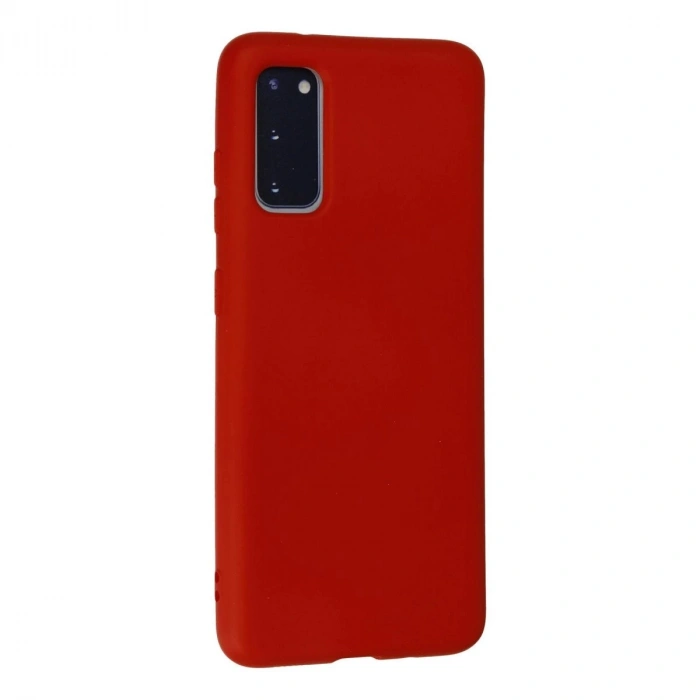 Galaxy S20 Kılıf Nano İçi Kadife  - Kırmızı