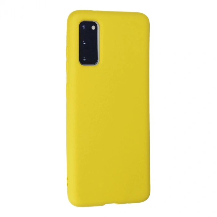 Galaxy S20 Kılıf Nano İçi Kadife  - Sarı