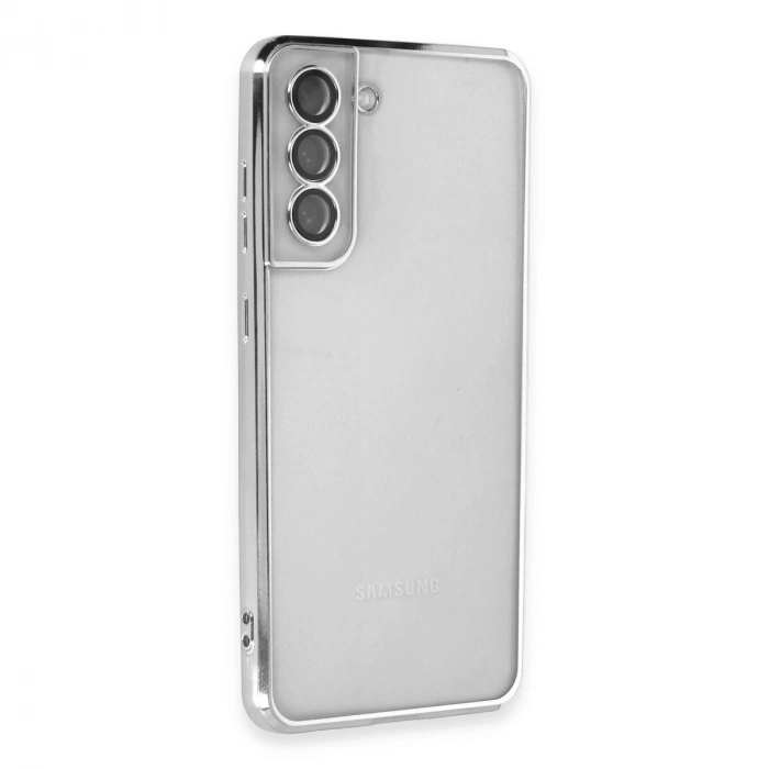 Galaxy S21 Fe Kılıf  Lensli  - Gümüş