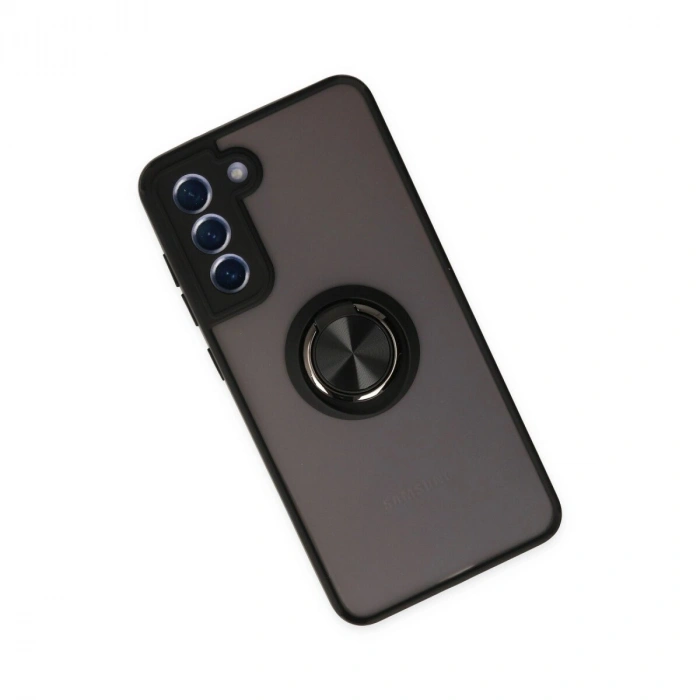 Galaxy S21 Fe Kılıf Montreal Yüzüklü  Kapak - Siyah