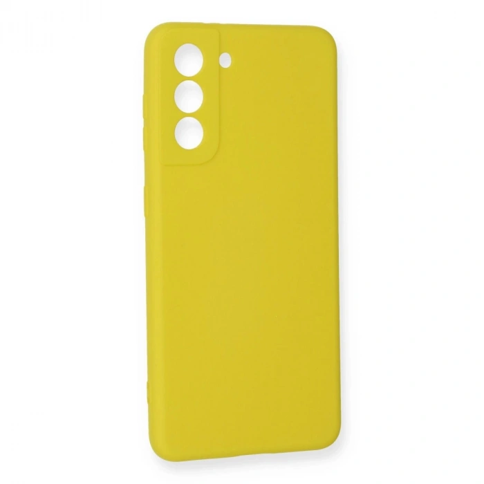 Galaxy S21 Fe Kılıf Nano İçi Kadife  - Sarı