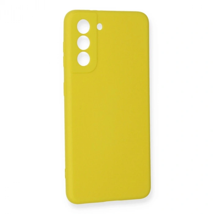 Galaxy S21 Fe Kılıf Nano İçi Kadife  - Sarı