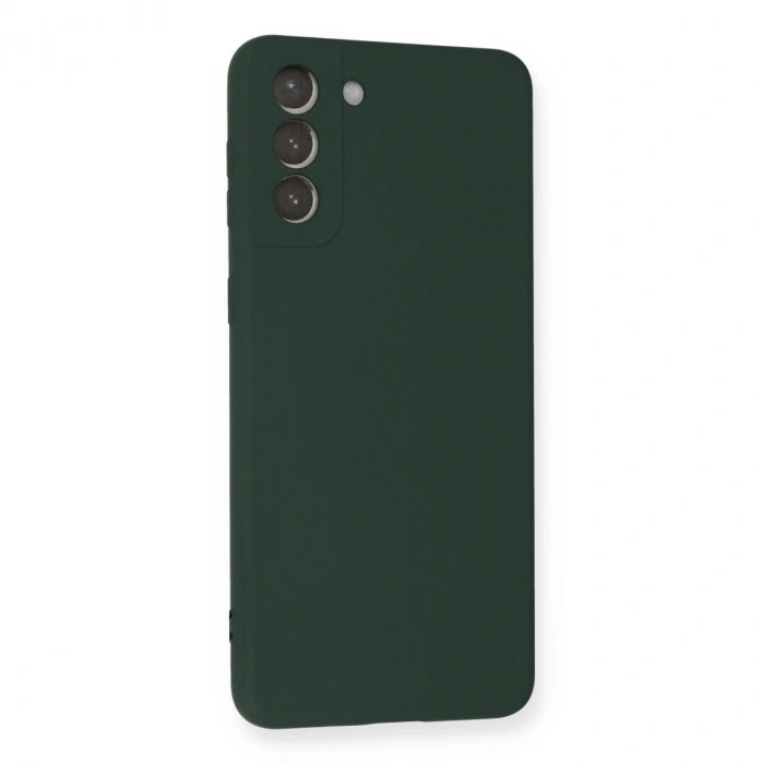 Galaxy S21 Plus Kılıf Nano İçi Kadife  - Koyu Yeşil