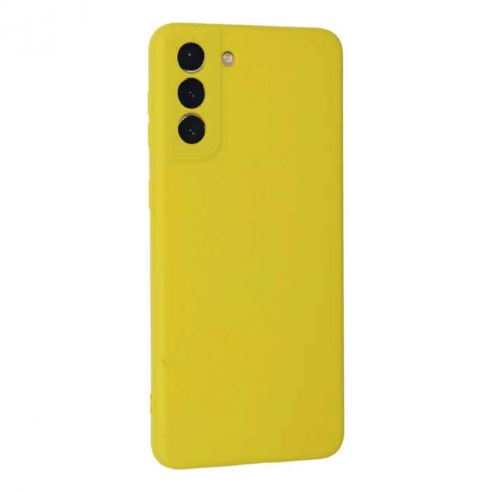 Galaxy S21 Plus Kılıf Nano İçi Kadife  - Sarı