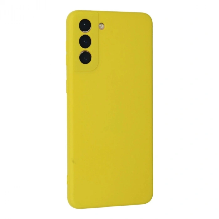 Galaxy S21 Plus Kılıf Nano İçi Kadife  - Sarı