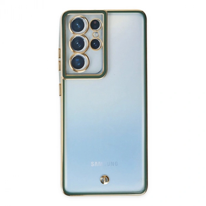 Galaxy S21 Ultra Kılıf Liva Lens  - Yeşil