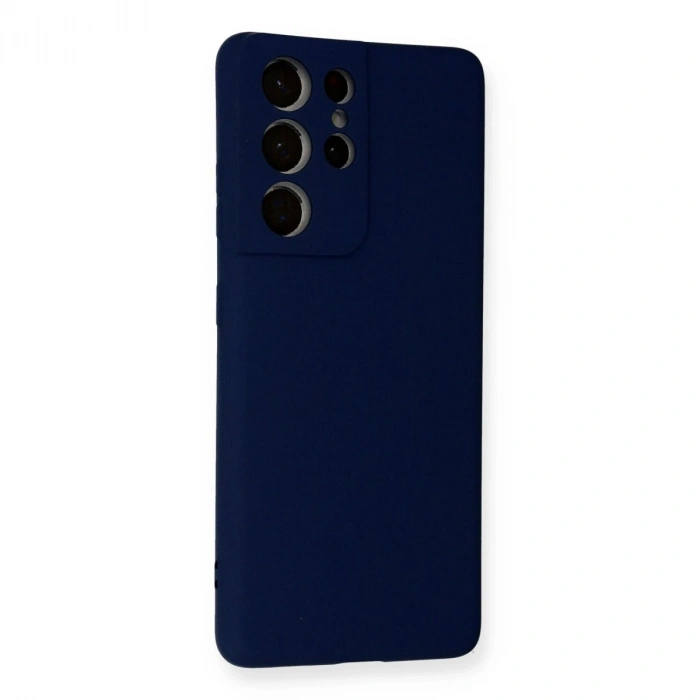 Galaxy S21 Ultra Kılıf Nano İçi Kadife  - Lacivert