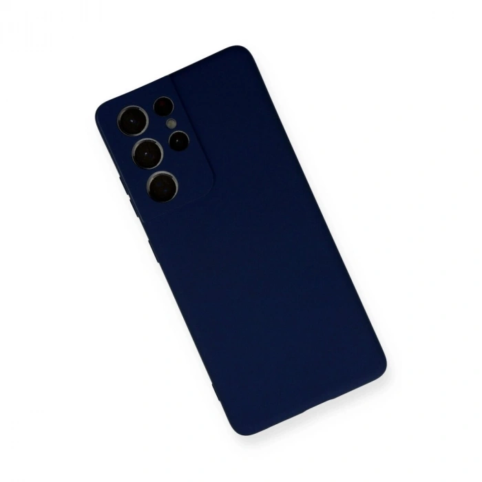 Galaxy S21 Ultra Kılıf Nano İçi Kadife  - Lacivert