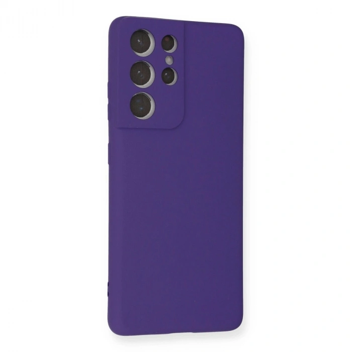 Galaxy S21 Ultra Kılıf Nano İçi Kadife  - Mor