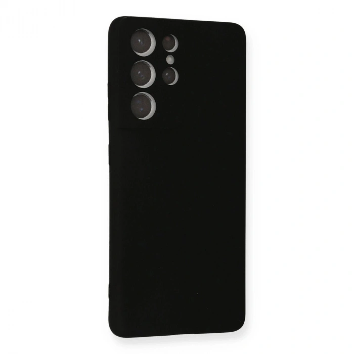 Galaxy S21 Ultra Kılıf Nano İçi Kadife  - Siyah