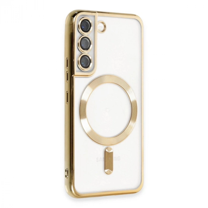 Galaxy S22 Kılıf Kross Magneticsafe Kapak - Gold