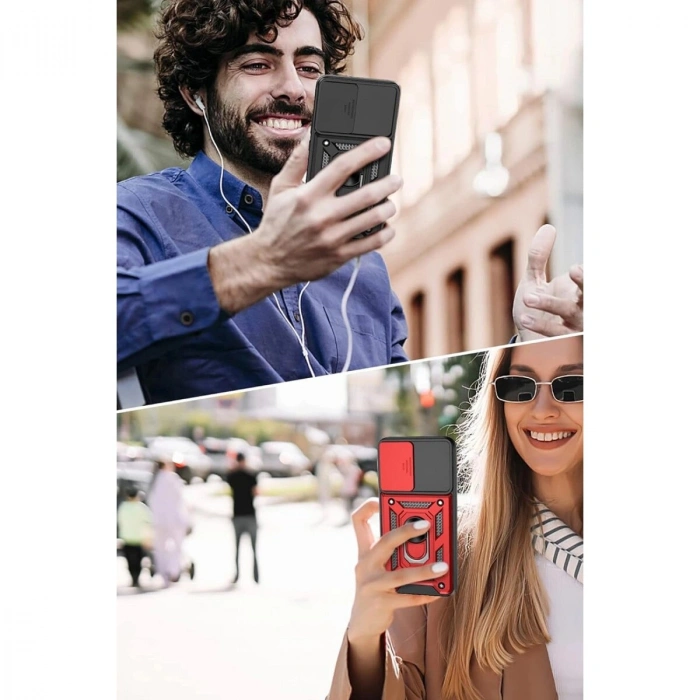 Galaxy S22 Kılıf Pars Lens Yüzüklü  - Yeşil