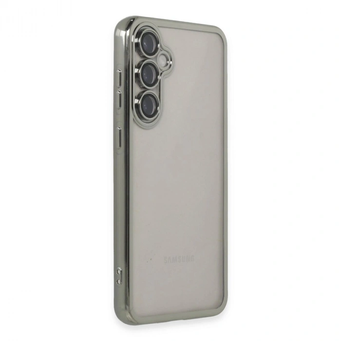 Galaxy S23 Fe Kılıf  Lensli  - Gümüş