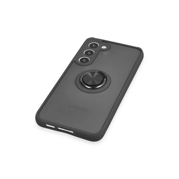 Galaxy S23 Plus Kılıf Montreal Yüzüklü  Kapak - Siyah