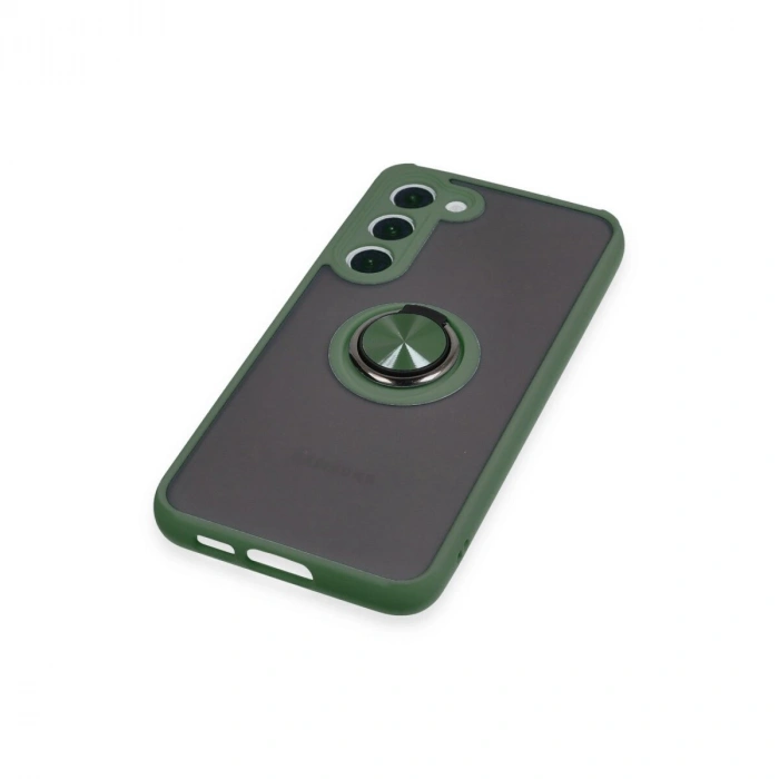 Galaxy S23 Plus Kılıf Montreal Yüzüklü  Kapak - Yeşil