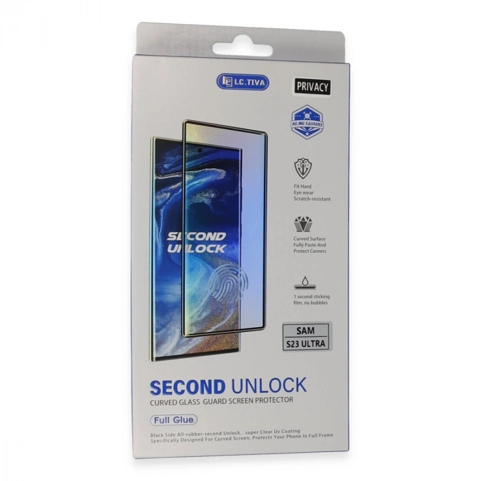 Galaxy S23 Ultra Durable Full Glue Curved Hayalet Cam