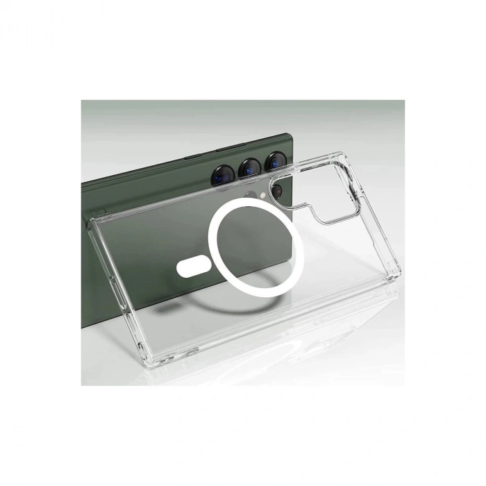 Galaxy S23 Ultra Kılıf Magneticsafe Şeffaf  - Şeffaf