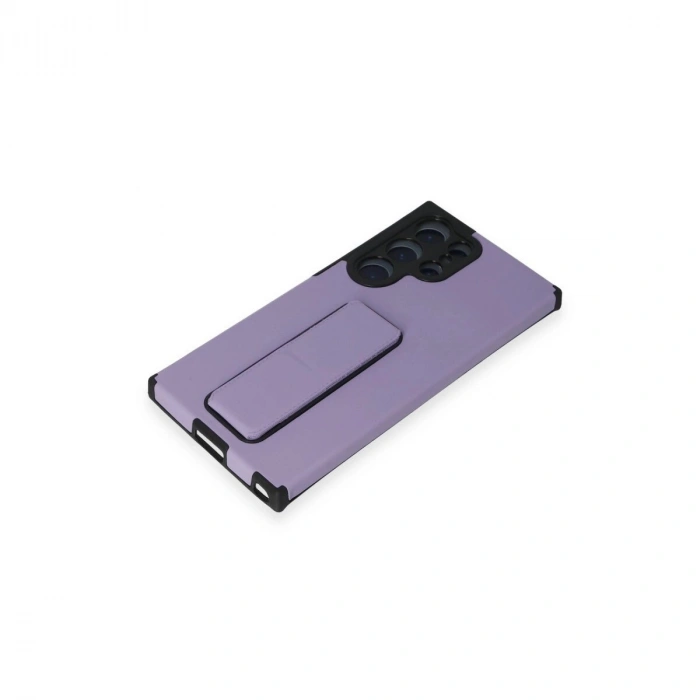 Galaxy S23 Ultra Kılıf Mega Standlı  - Lila