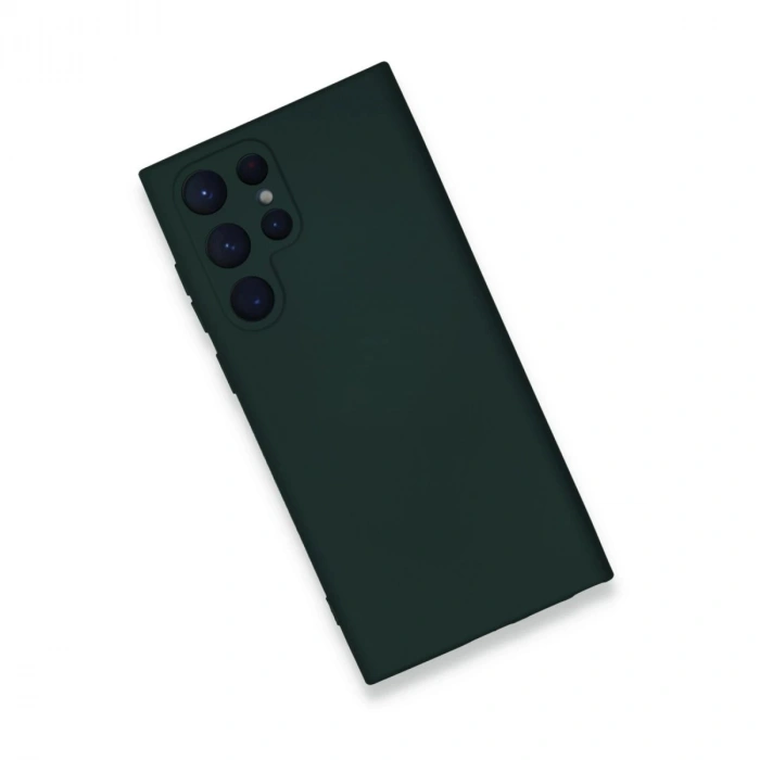 Galaxy S23 Ultra Kılıf Nano İçi Kadife  - Koyu Yeşil