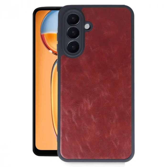 Galaxy S24 Fe Kılıf Aras Deri Kapak - Bordo