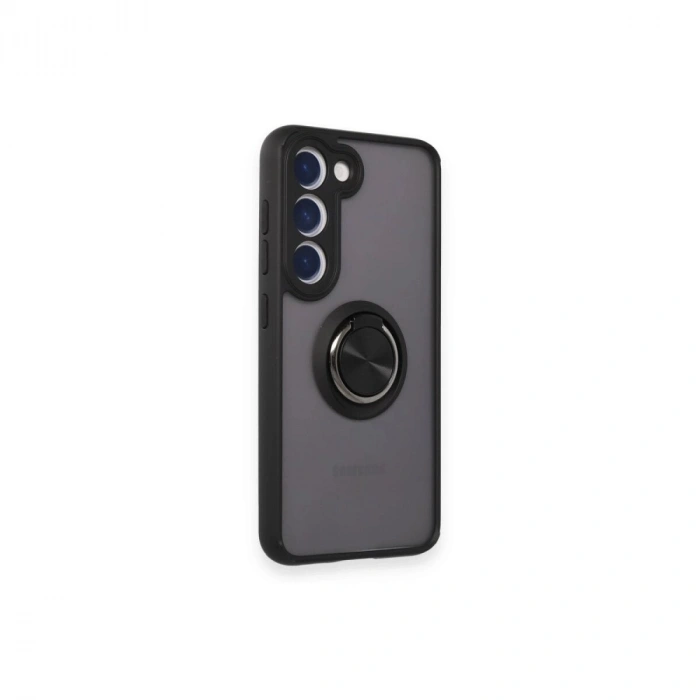 Galaxy S24 Fe Kılıf Montreal Yüzüklü  Kapak - Siyah