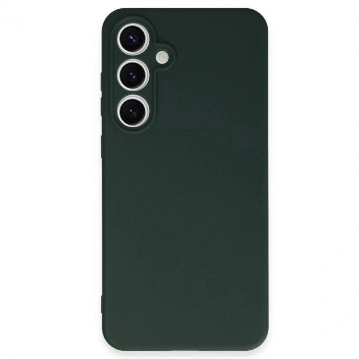 Galaxy S24 Fe Kılıf Nano İçi Kadife  - Koyu Yeşil