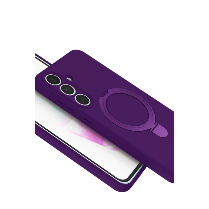 Galaxy S24 Fe Regal Magsafe Standlı Kapak - Derin Mor