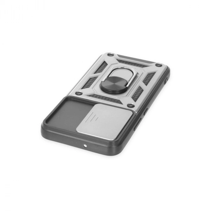 Galaxy S24 Kılıf Pars Lens Yüzüklü  - Gümüş