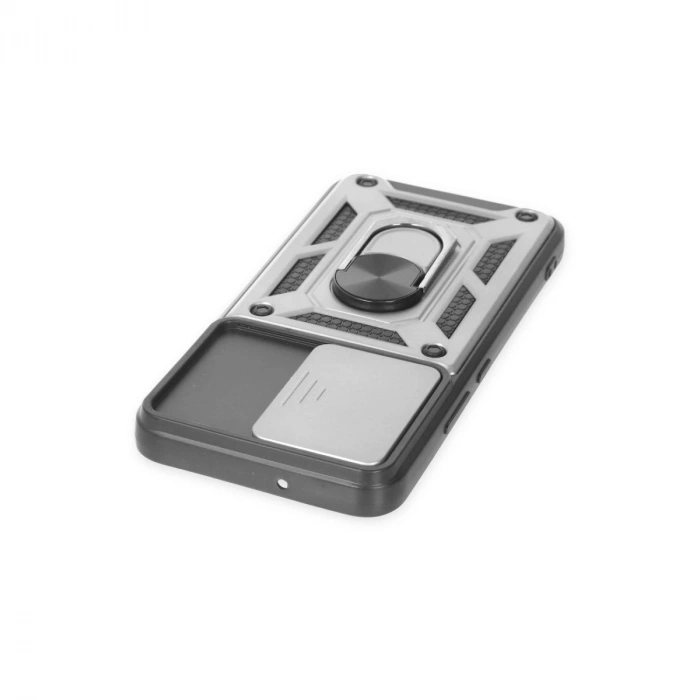 Galaxy S24 Kılıf Pars Lens Yüzüklü  - Gümüş