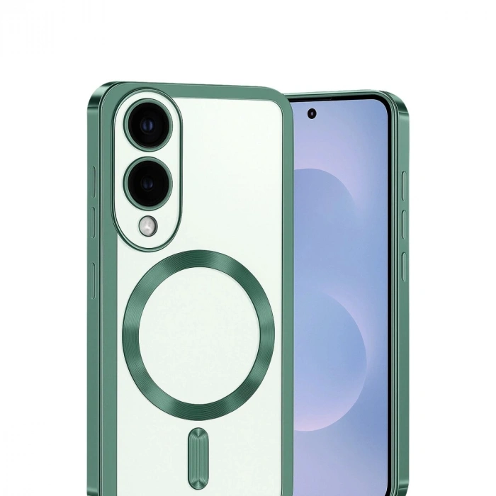 Galaxy S25 Edge Kross Magneticsafe Kapak - Koyu Yeşil