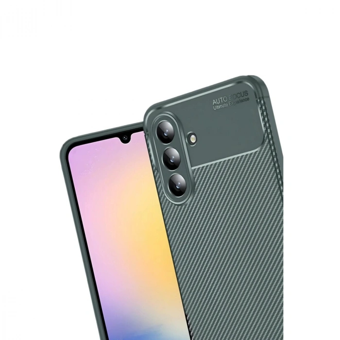Galaxy S25 Fe Auto Fus Karbon Kapak - Koyu Yeşil