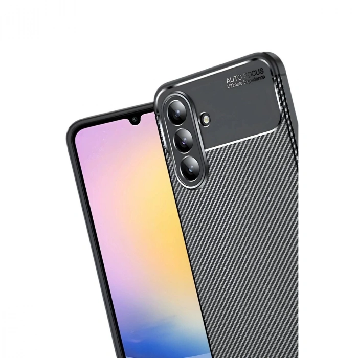 Galaxy S25 Fe Auto Fus Karbon Kapak - Siyah