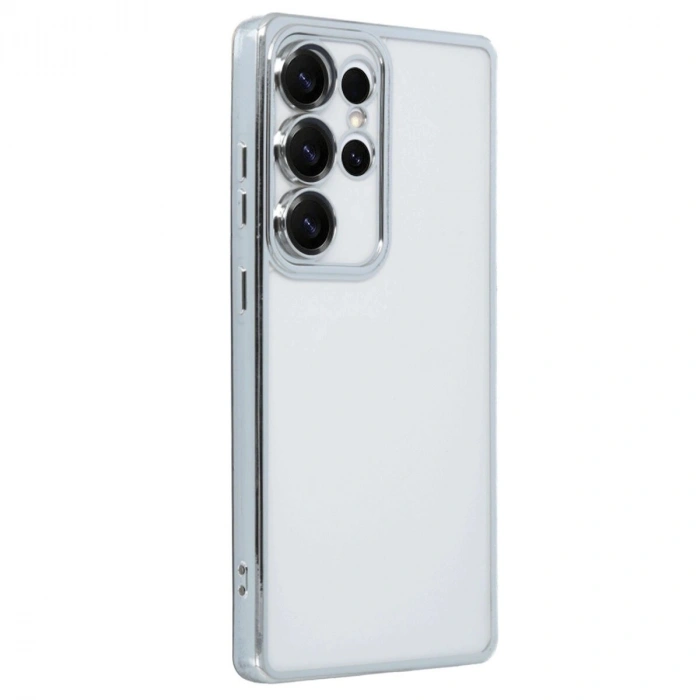 Galaxy S25 Ultra Kılıf  Lensli  - Gümüş
