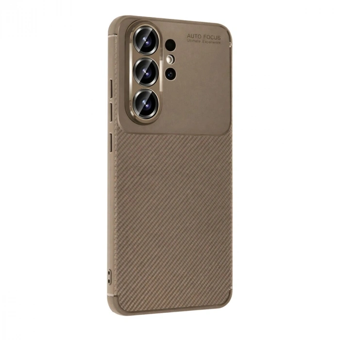 Galaxy S26 Ultra Auto Fus Karbon Kapak - Kahverengi