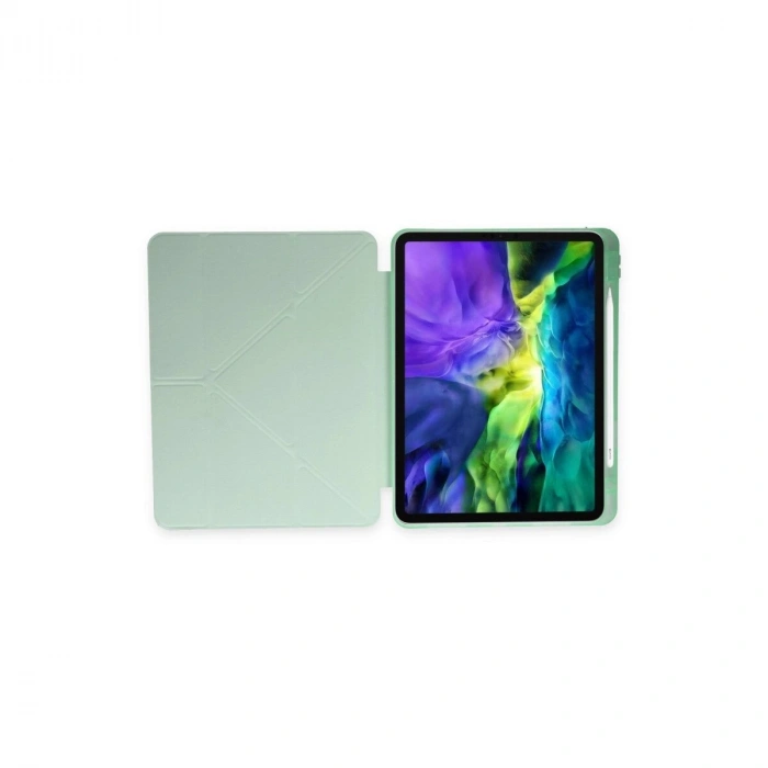 Galaxy T737 Tab S7 Fe 12.4 Kılıf Kalemlikli Mars Tablet Kılıfı - Açık Yeşil