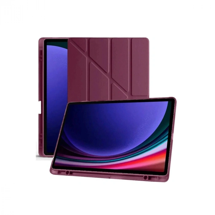 Galaxy X510 Tab S9 Fe 11 Kılıf Kalemlikli Mars Tablet Kılıfı - Mürdüm
