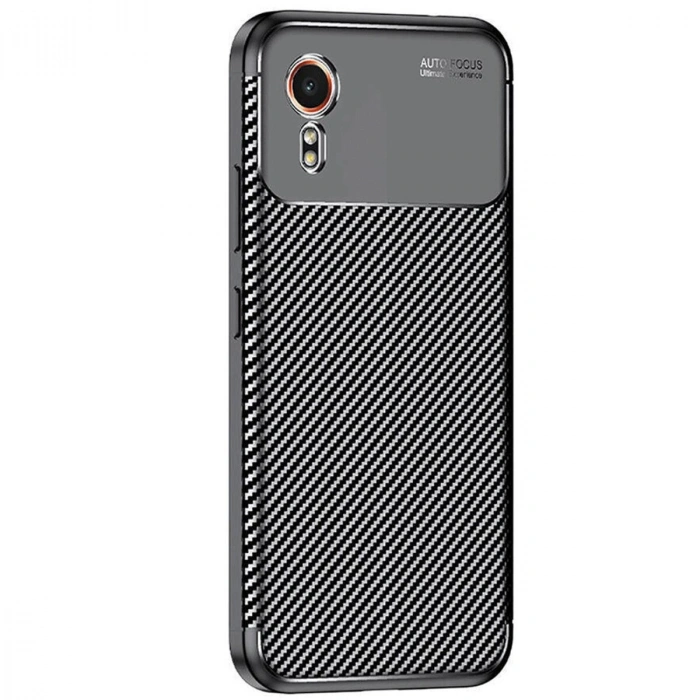 Galaxy Xcover 7 Kılıf Auto Fus Karbon Kapak - Siyah