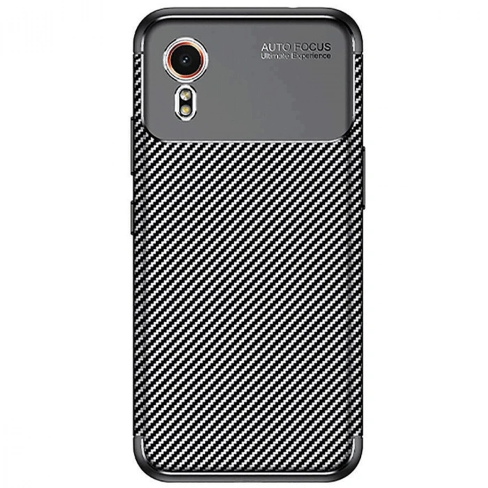 Galaxy Xcover 7 Kılıf Auto Fus Karbon Kapak - Siyah