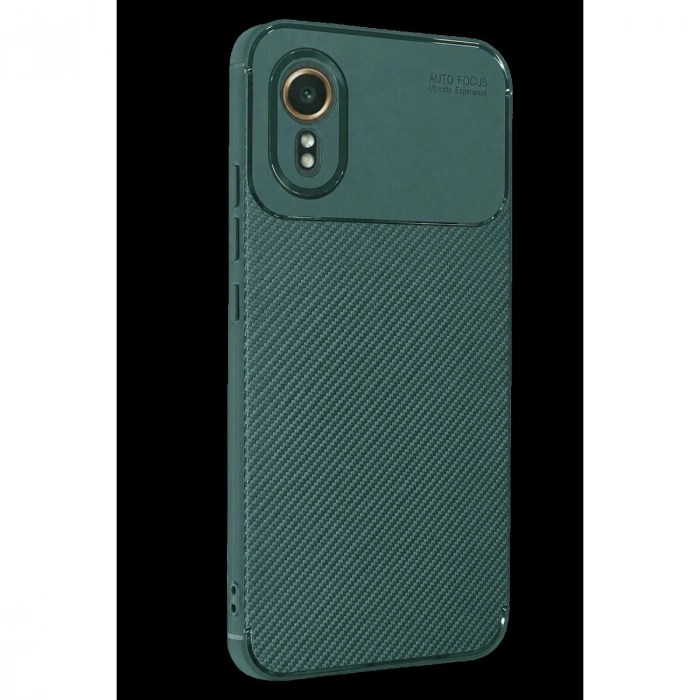 Galaxy Xcover 7 Kılıf Auto Fus Karbon Kapak - Yeşil