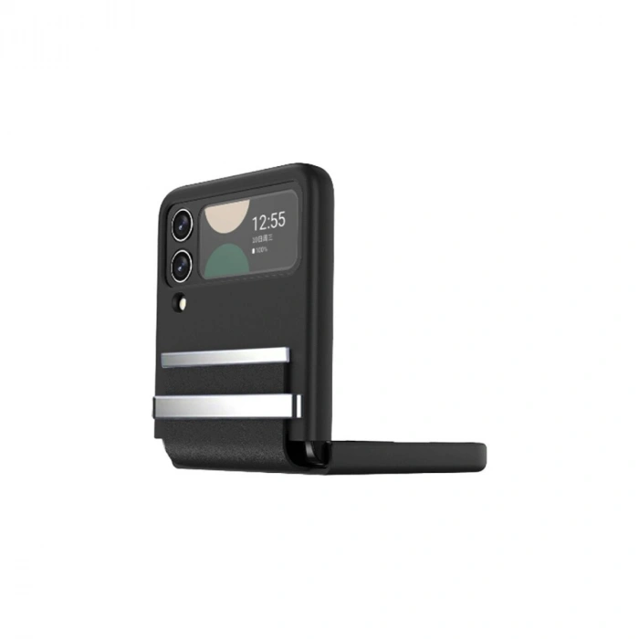 Galaxy Z Flip 3 Kılıf Belt Flip Kapak - Siyah