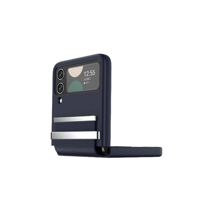 Galaxy Z Flip 4 Kılıf Belt Flip Kapak - Lacivert