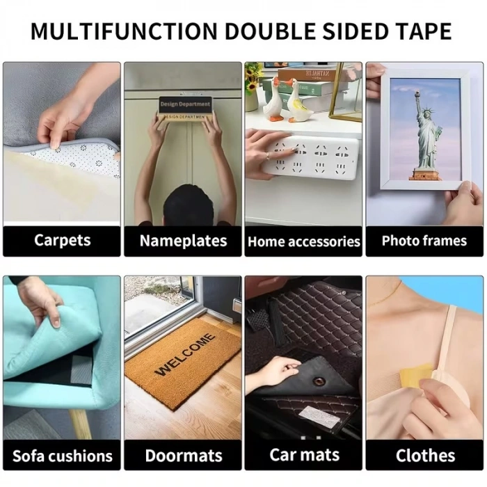 Geniş 10 Metre * 3 Cm Çift taraflı Süper Güçlü Yapışkan Yapıştırıcı Bant Isıya Dalı