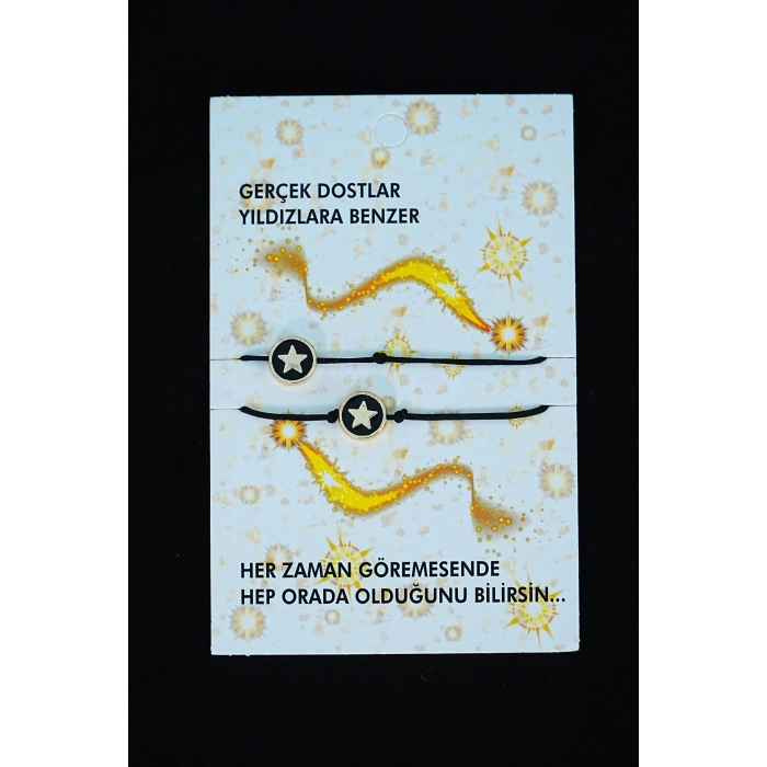 Gerçek Dostlar Yıldızlara Benzer  Arkadaş Şans Bilekliği